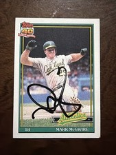 1991 TOPPS 40TH ANNIVERSARY #271 MARK MCGWIRE HAND SIGNED CARD!!!! AUTHENTIC