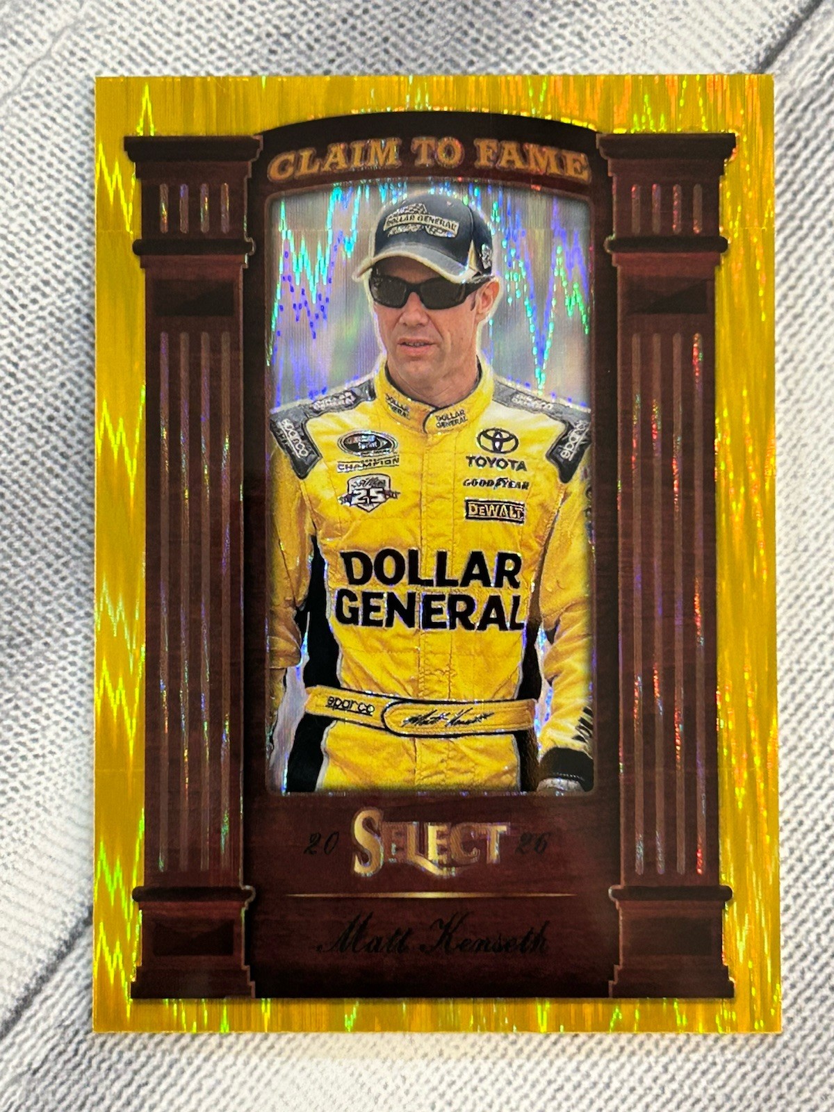 Matt Kenseth 2026 Panini Select SSP,SN Claim To Fame Gold Flash Prizm #’d 09/10