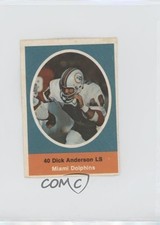 1972 Sunoco NFL Action Player Stamps Dick Anderson 1u6