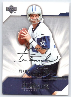 2004 UD Diamond Pro Sigs #24 Vinny Testaverde Dallas Cowboys