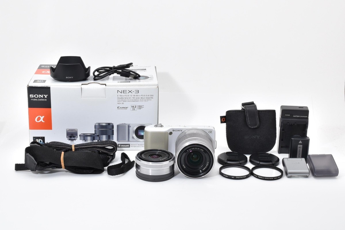🌸[NEAR MINT] SONY NEX-3 E 18-55mm/F3.5-5.6 E 16mm F2.8 Mirrorless