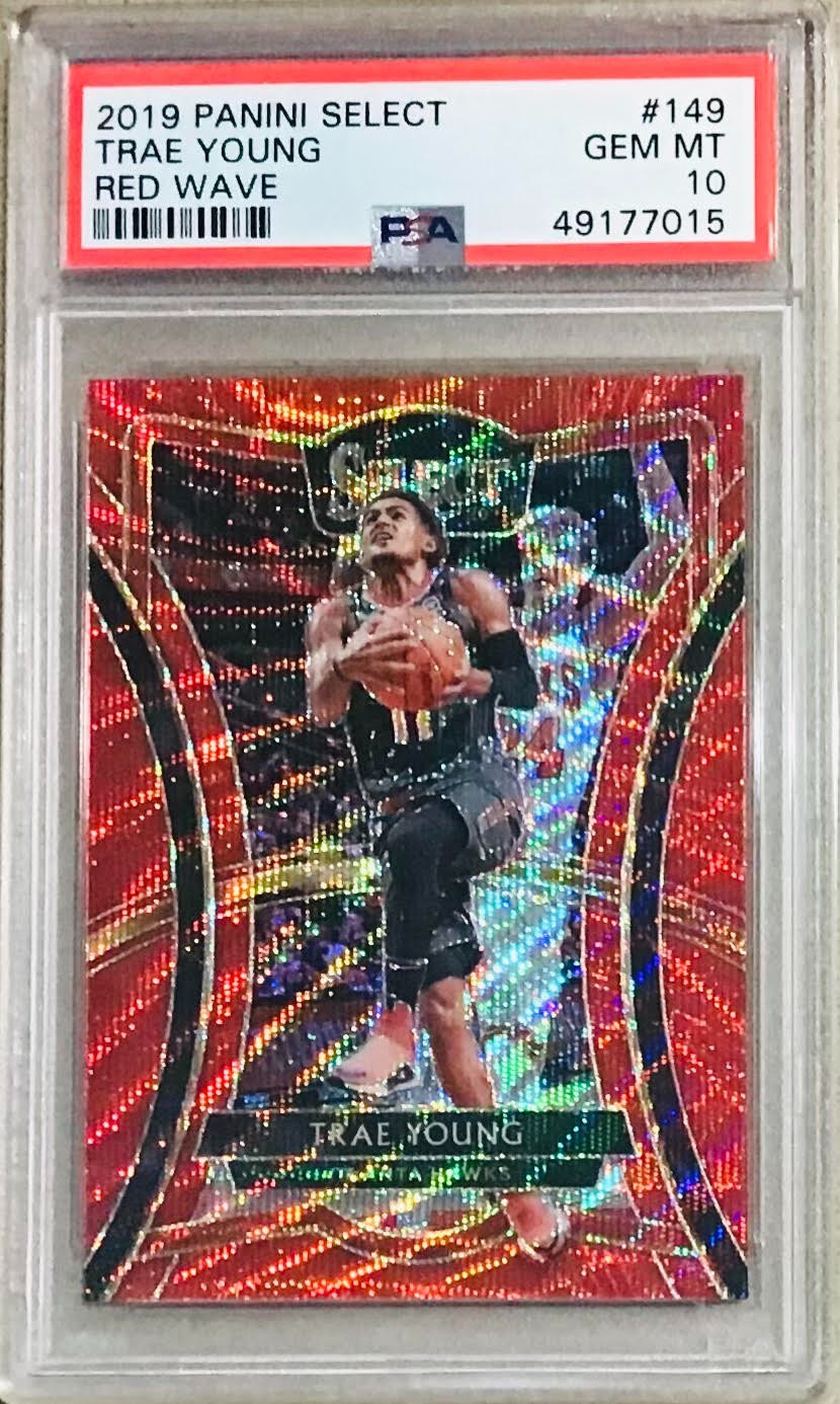 2019 Panini Select Trae Young Red Wave PSA 10 Mint #149 Premier