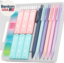 Cute Mechanical Pencil Set, 6PCS Pastel Mechanical Pencils 0.5  0.7Mm with 360P