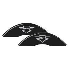 Mgp 17224smgpbk Gloss Black Caliper Covers W Mgp Engraving Full Kit 4 Pcs
