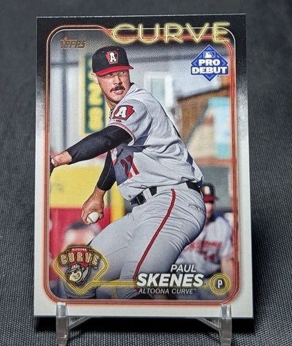 Paul Skenes Prospect Rookie RC 2024 Topps Pro Debut Card #PD-140 Curve/Pirates