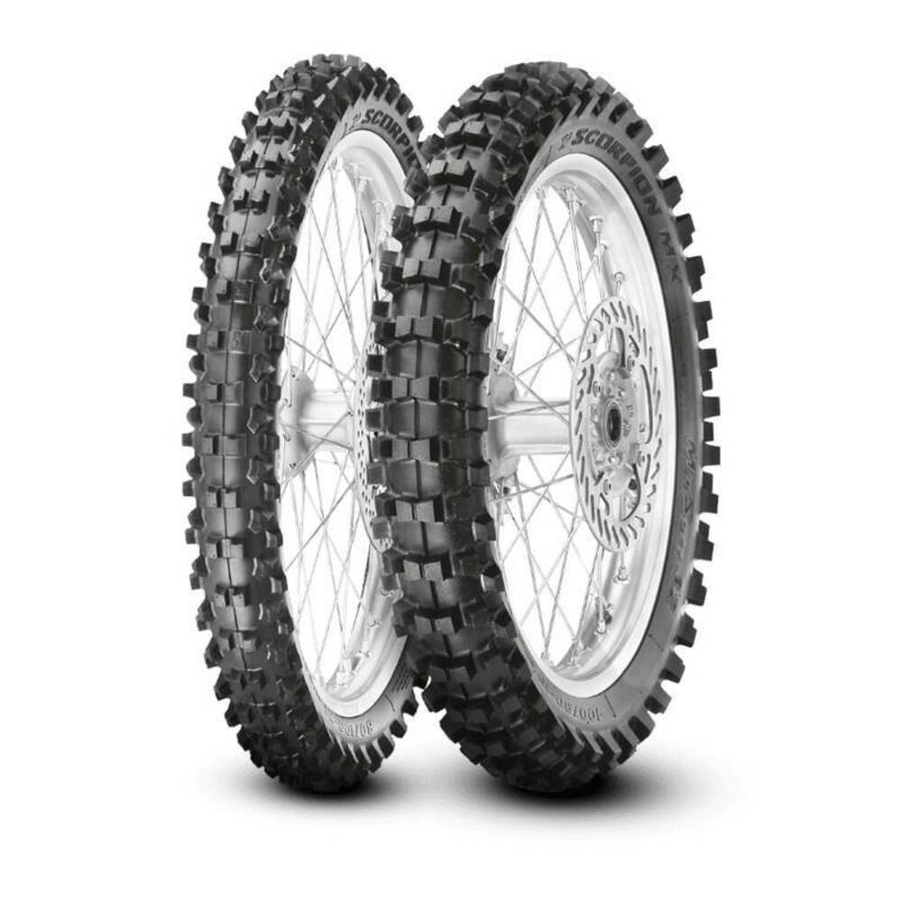 Motorcycle Tyre Pirelli SCORPION MX32 120/80 -19 NHS TT Rear Mid Hard Kawasaki - Image 3