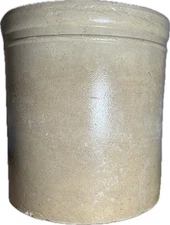 Rare Macomb Pottery Co Antique 1 Gallon Crock Embossed Bottom Lettering 