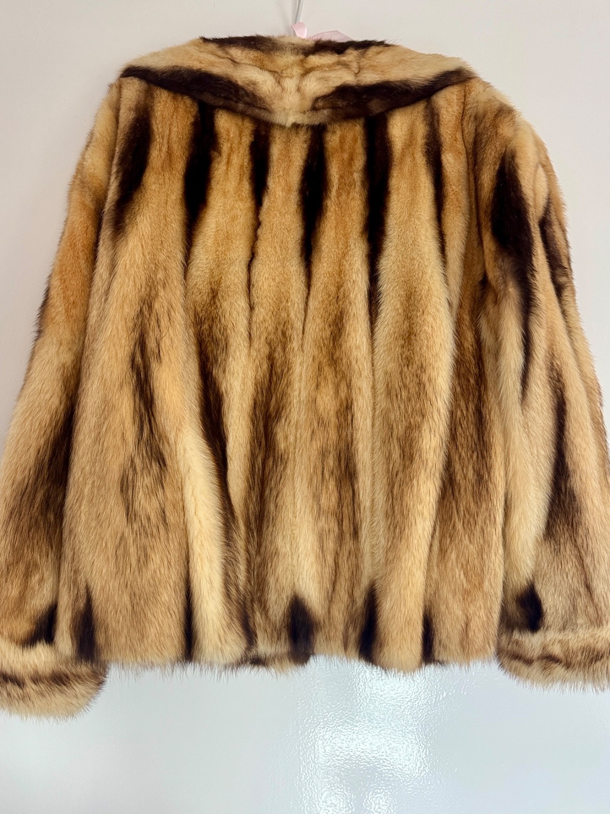 joseph fox furrier ltd Sheffield real fur jacket warm caramel/chocolate colour image 5