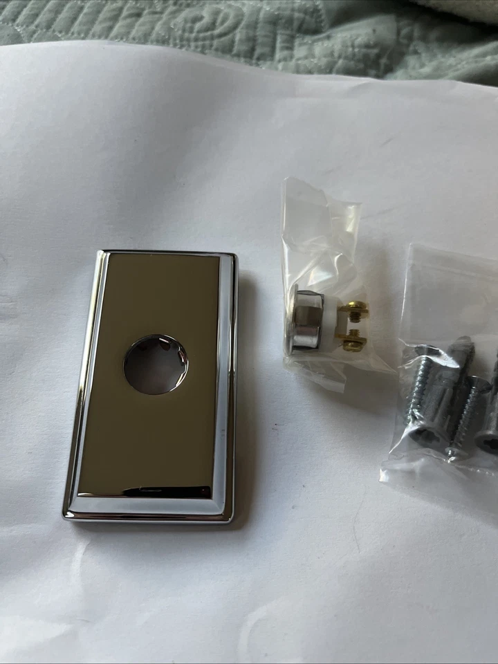 Baldwin 9BR7015-003 Chrome Rectangular Bell Button Solid Brass Free Ship USA - Image 2 of 4