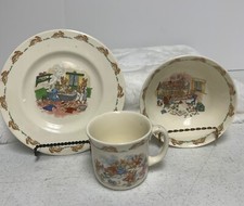 Royal Doulton 1936 Bunnykins Bone China, Childs 3 Piece Set Plate, Bowl Cup
