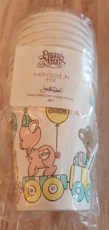 Precious Moments Paper Cups Sammy's Circus Vintage Baby Shower Hot-Cold 9oz - Image 2 of 4
