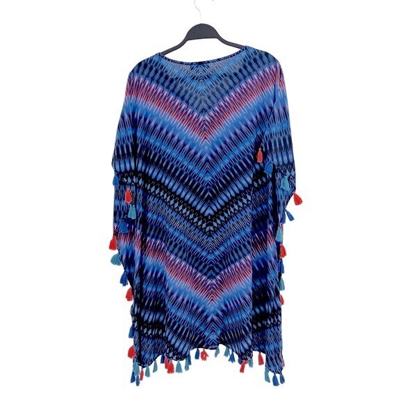 Miraclesuit Blue Patterned Marrakech Caftan Beach… - image 3