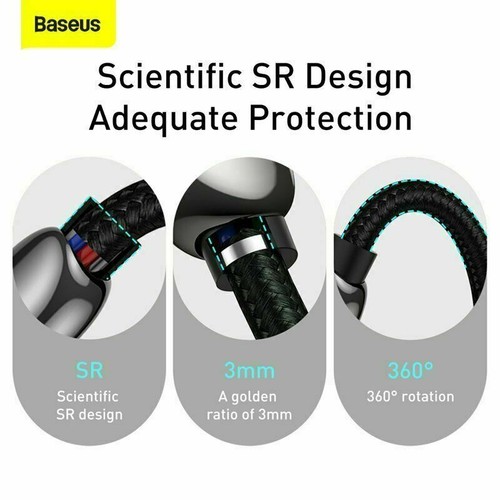 Baseus USB C To USB C Fast Charger PD 100W 5A Type C Charging Data Sync Cable - Picture 4 of 14