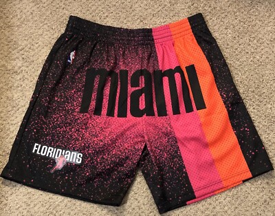 Miami Heat Floridians Mitchell & Ness NBA Swingman Mens Shorts Gradient-2XL