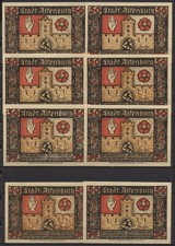 GM0021.1a - 8 x Notgeld ALTENBURG, Stadt, Prinzenraubserie, Stadt, 8 x 50 Pf,