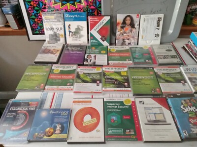 LOT of 25 vintage PC Computer softwate and programs Webroot RARE, t4#221