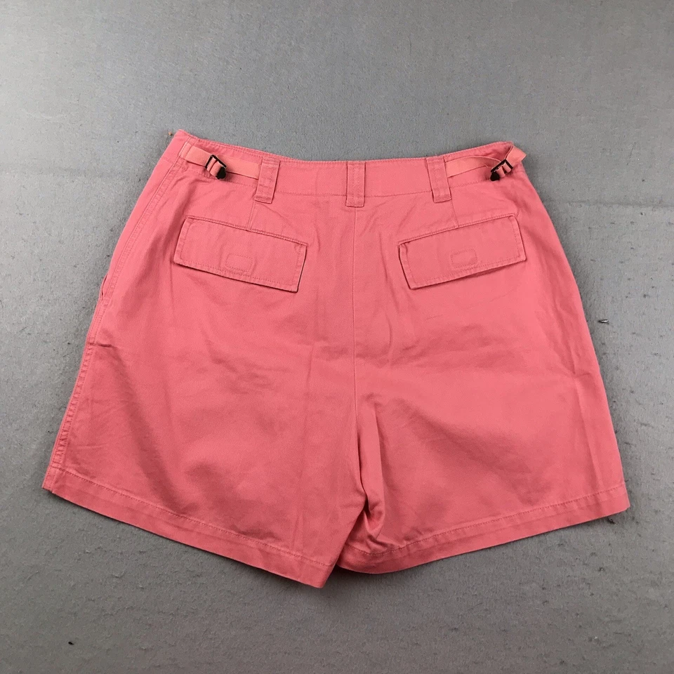 Pantalones Cortos Deportivos Jones New York Para Mujer 10 Rosa Algodón Frente Plano Cintura Ajustable Foto 4 de 4