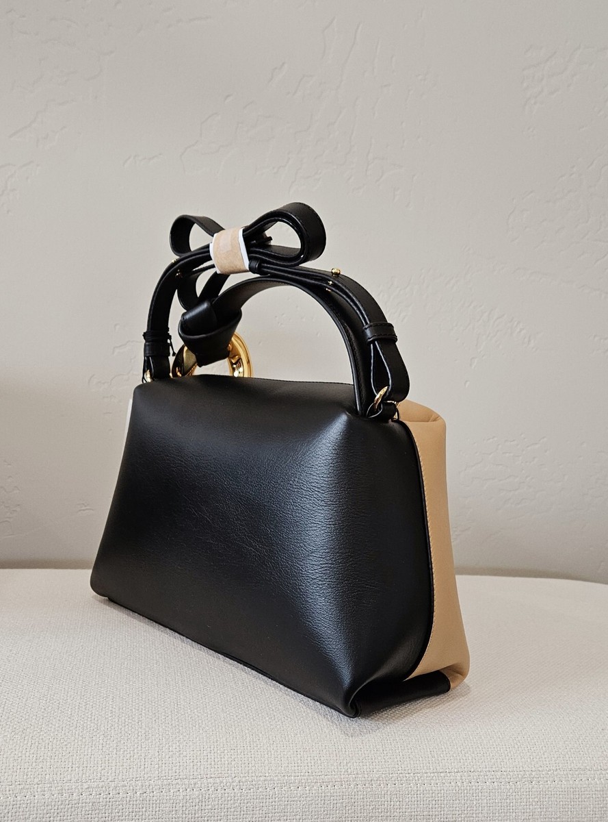 Sac D'angle JW ANDERSON JWA - Couleur Champagne/noir (colorblock) - Cuir Et Toile - Prix D'origine 1250€ - Neuf Avec étiquettes