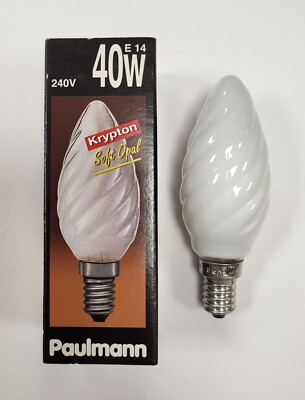 Paulmann Krypton Soft Opale Kerzenlampe E14**40W**gedreht matt*dimmbar**NEU