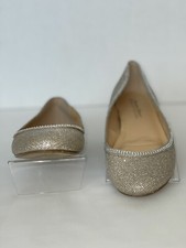 Badgley Mischka American Glamour Crystal Embellishment Ballet Flats Size 7.5