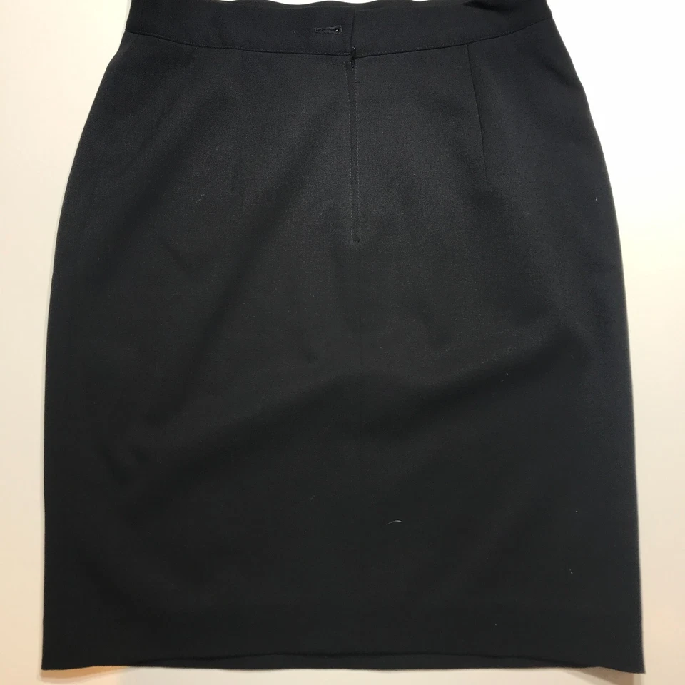 Falda Elegante Negra Lápiz Mezcla Lana Diseñadores Vintage Valentino Miss V Talla 46/16 Foto 2 de 4