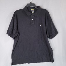 Nautica Men's Polo Shirt Short Sleeve Black Size XL