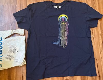 Brand New W/ Tags Anvil WootPlus  Navy Shirt Sz 3XL