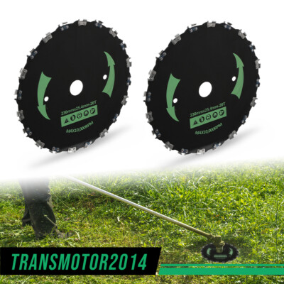 2pcs 9'' Chainsaw Brush Blade 20 Tooth Cutter Trimmer Head Weed Mower Saw Blade