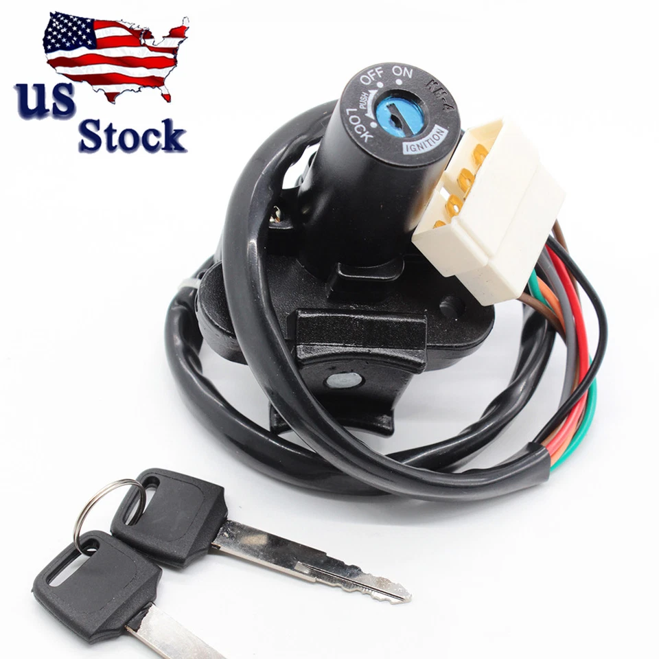 Ignition Key Switch Lock Assembly Keys For ninja EX250 250R 2008-2012 2011 2010 - Image 4 of 4