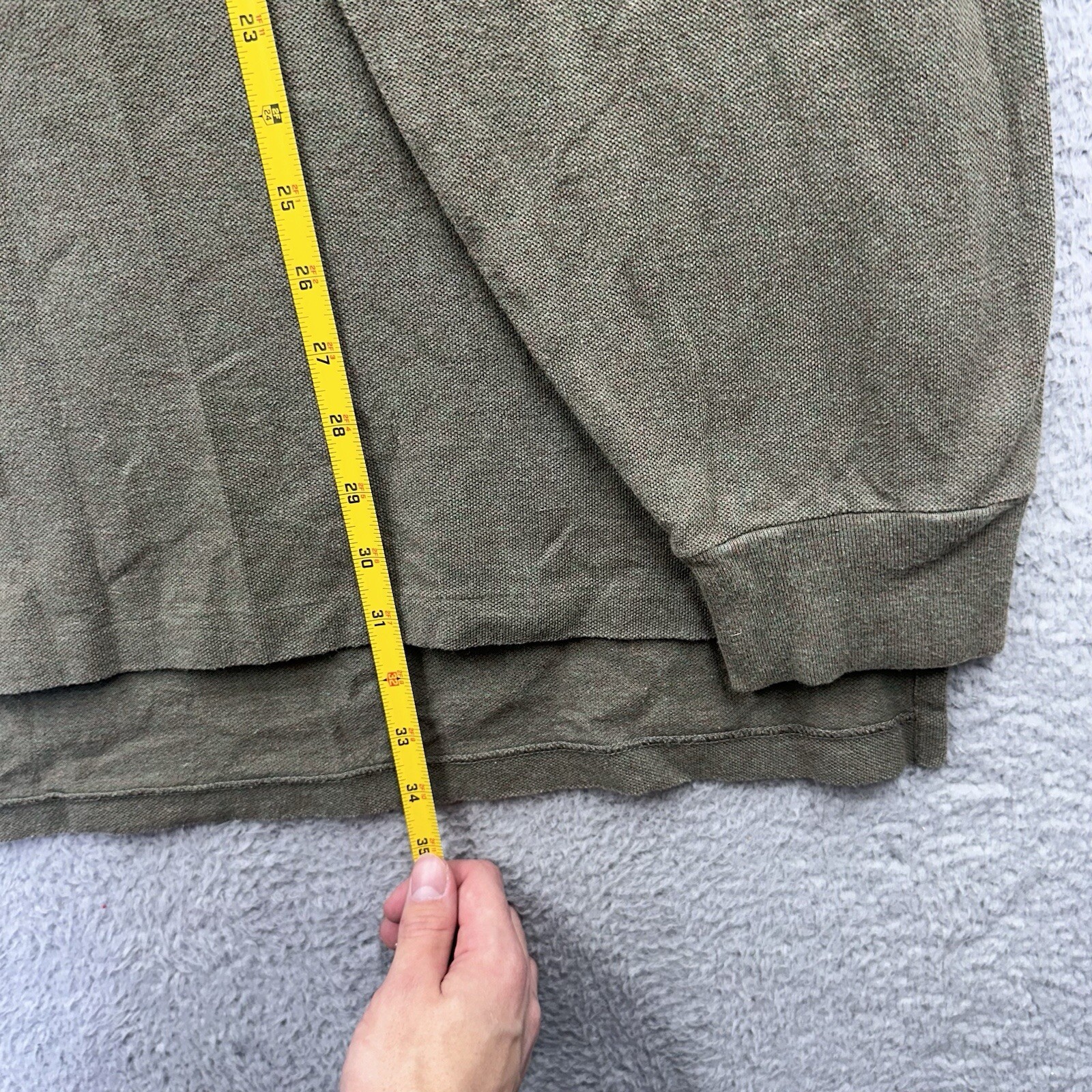 Polo Ralph Lauren 2XB uomo shacket camicia manica lunga colletto bottoni verde pony