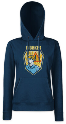 Worker IV Damen Hoodie Kapuzenpullover Arbeiter Arbeiterklasse Handwerker