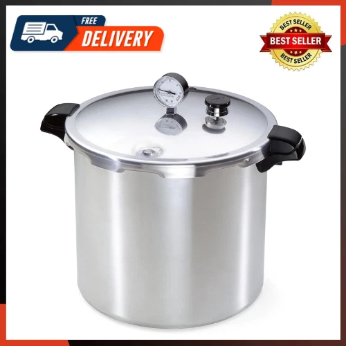01781 Pressure Canner and Cooker, 23 Qt, Silver