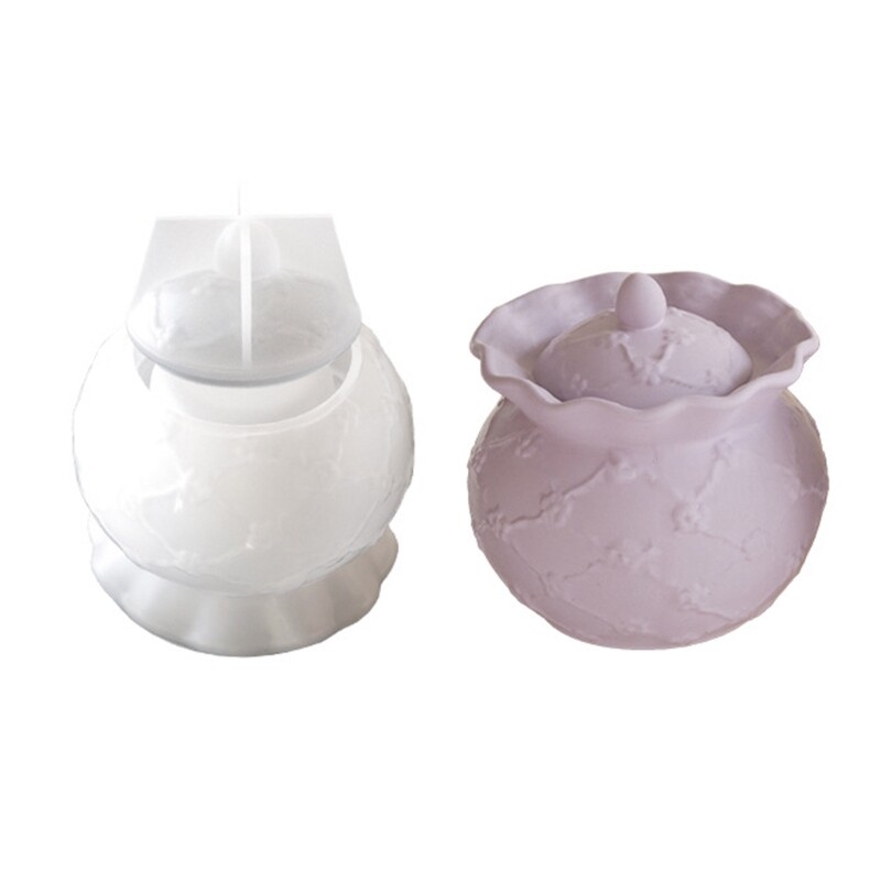 Resin Mold for Storage Box Round Jar Mold Create Jewelry Container