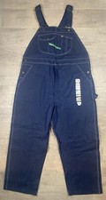 Key Imperial Aristocrat Denim Bib Overalls Blue 44x28 Zip Fly NOS Vtg