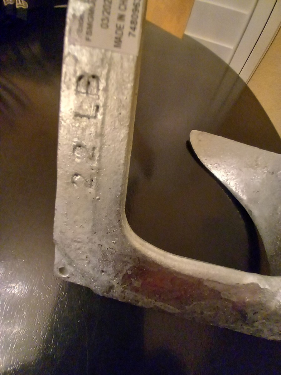 2.2 Lbs 1 Kg Galvanized Steel Bruce/Claw Boat Anchor Hot Dipped