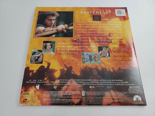 Braveheart - LaserDisc 2 Disc Set - Widesceen Editon - Mel Gibson - 1995 - Picture 2 of 2