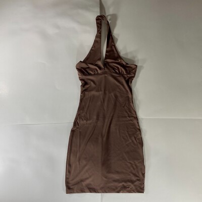 H&M Halter Dress Size XXS Brown Fitted Stretch New with Tags | eBay