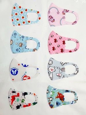 Kids Face Mask 8pcs and 5pcs Reusable Washable High Quality Cloth Cover Masks 