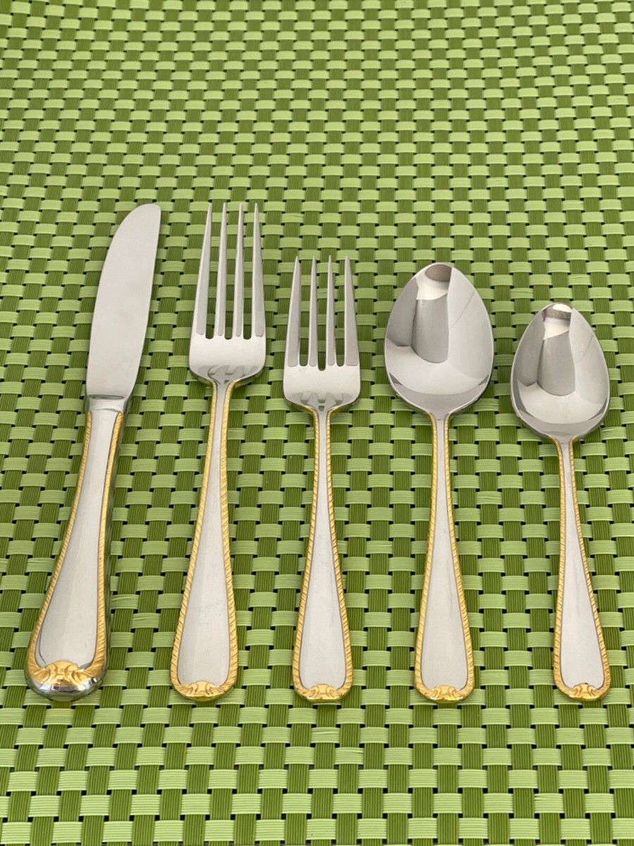 Gorham GOLDEN RIBBON EDGE Stainless 18/8 Japan/Korea Flatware