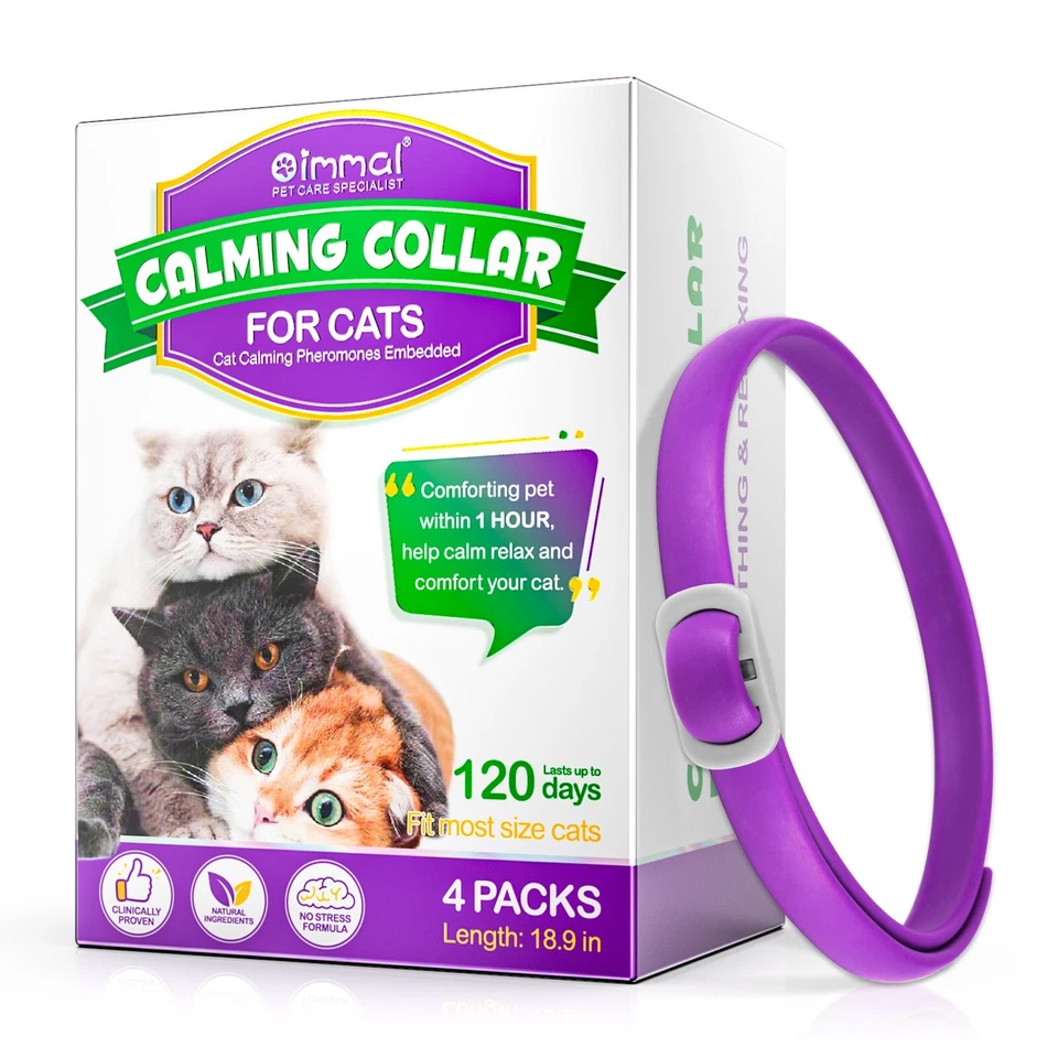 120Day Calming Collar for Cats Natural Calming Pheromones Embedded anxiety relax - Image 3 of 4