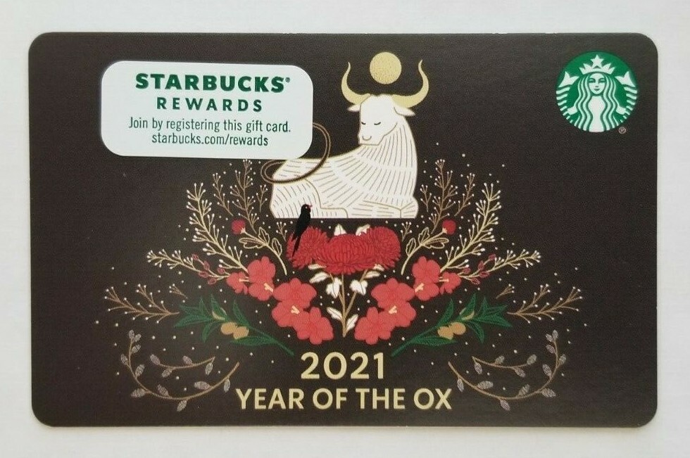 Starbucks Card US 2021 Year of the Ox MS 6188 | eBay