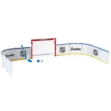 Franklin Sports Mini Hockey Rink Set Half Rink with Sticks Balls and Goal