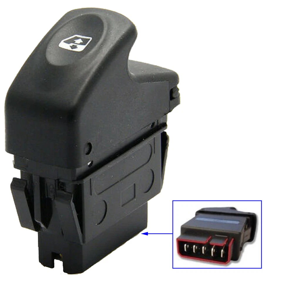 BOUTON DE LEVE VITRE AVANT GAUCHE POUR RENAULT TWINGO 1993 à 2007 = 7700307605 - Photo 3/4