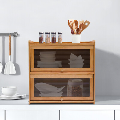 #ad Storage Cabinet Countertop Storage Cabinet Cabinet with 2 Door Stoppers $48.69