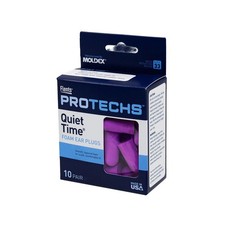 Flents Protechs Quiet Time Foam Ear Plugs, NRR 33, 10 Pair, Purple | Reusable Fo
