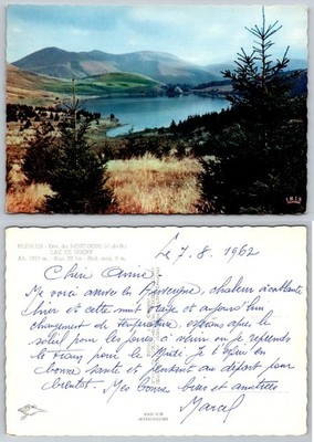 1962 Lac de Guéry Postcard - Mont-Dore, Auvergne, France - IRIS Mexichrome