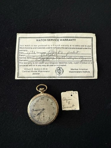 Antique Open Face Elgin Pocket watch 8 Lever set