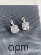 APM Monaco Lumiere Sterling Silver and Zirconia Hoop Earrings