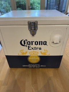 Official Corona 12 Beer Capacity Strong Aluminium Retro Cooler Ice Box Accessory