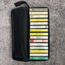 Vintage Cassette Tape Collection World Music Pop Arabic Steel Drums + Carry Case